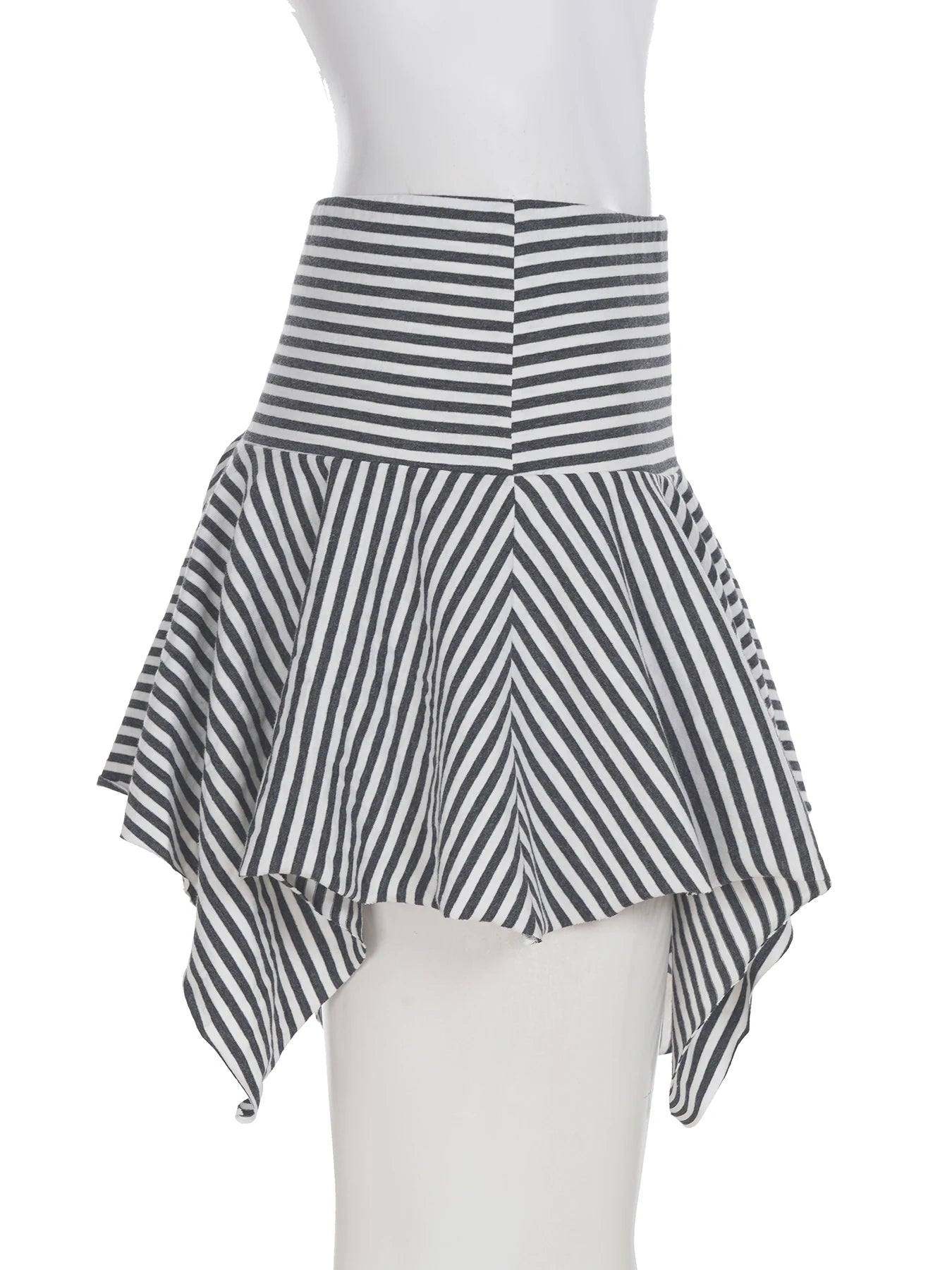 Aiertu  -  Casual Striped A-Line Skirts Elegant Slim Low-Waisted Asymmetrical Mini Skirts Women 2025 Summer Fashion Streetwear Lady Aiertu