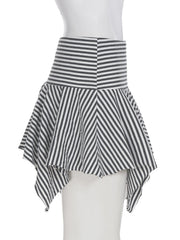 Aiertu  -  Casual Striped A-Line Skirts Elegant Slim Low-Waisted Asymmetrical Mini Skirts Women 2025 Summer Fashion Streetwear Lady Aiertu