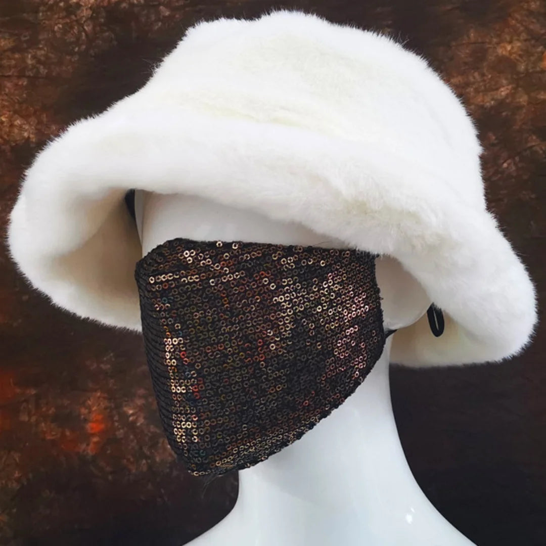 Aiertu  -  Winter 58-60cm XL Faux Fur Bucket Hat For Women Outdoor Warm Luxury Oversize Fisherman Hat Girl Trendy Party Long Fur Panama Cap Aiertu