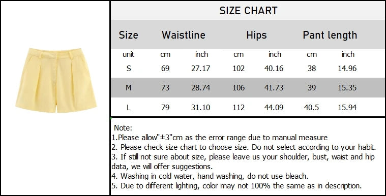 Aiertu  -  Age Reduction Light Yellow Round Neck Sleeveless Short Vest Pleated Design Short Pants Women Suit Set ZATT 2025 Summer New Aiertu