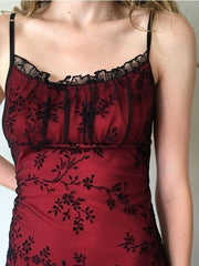 Aiertu  -  Floral Mesh Paneled Mini Dress Aiertu