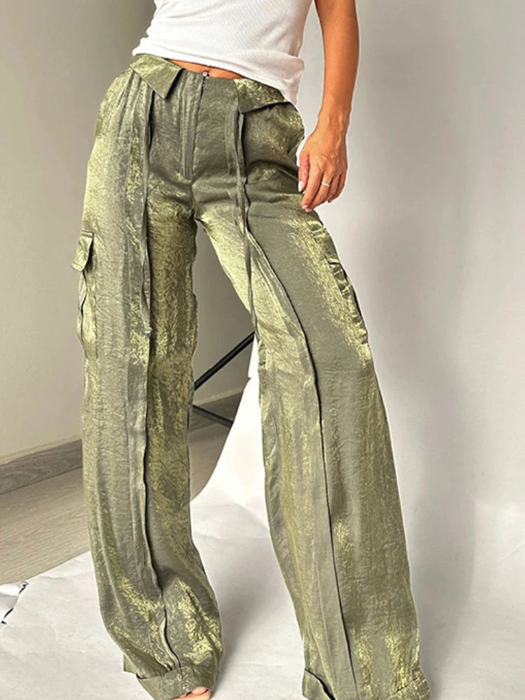 Aiertu  -  Women Baggy Pants Streetwear y2k Low Rise Cargo Pants 2026 Fashion Night Club Party Holiday Long Trousers Korean Style Aiertu