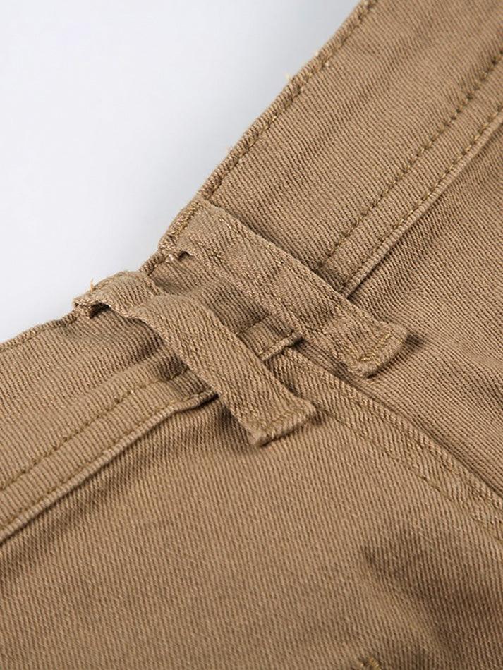 Aiertu  -Vintage Basic Low-Waist Denim Shorts aiertu