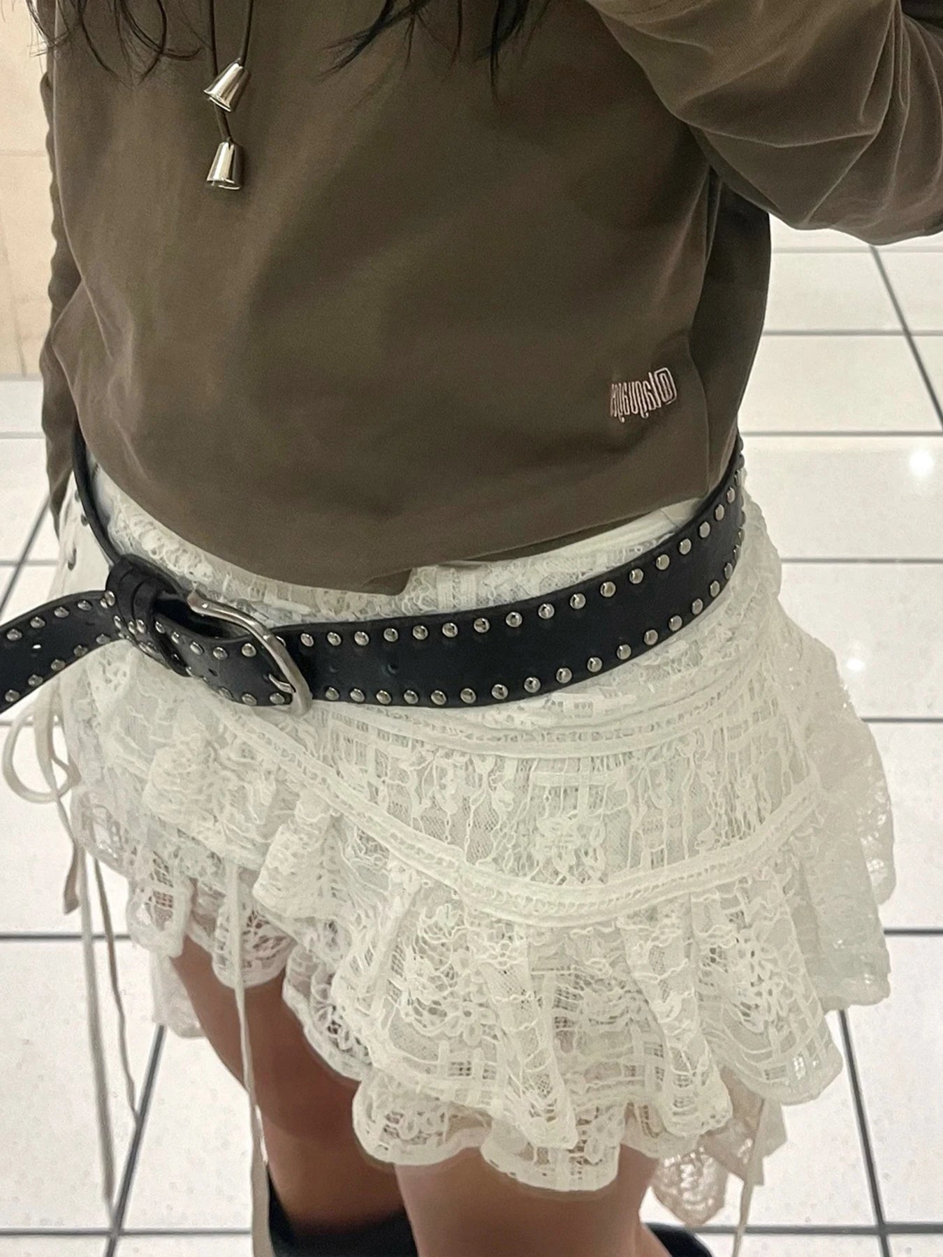 Aiertu  -  Holiday Bandage Lace Asymmetrical Skirts Beach Style See Through Slim Mid-Waisted  Mini Skirts Women 2025 Summer Fashion Aiertu