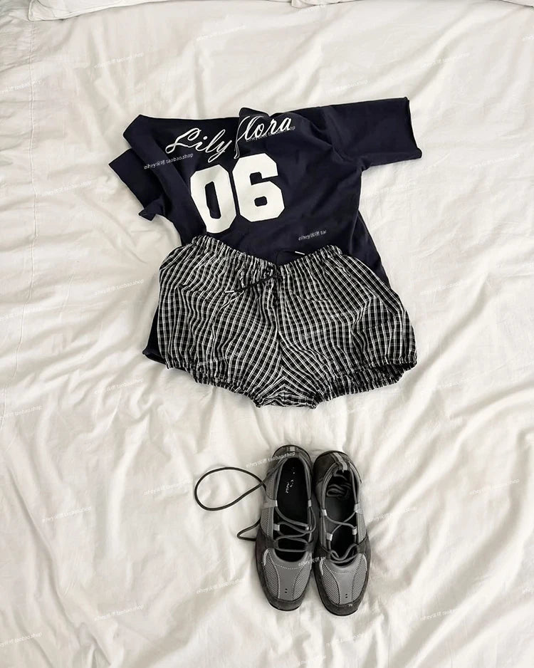 Aiertu  -  Spring Summer New American Spice Girl Off Shoulder Loose Short Sleeved T-shirt Trendy Letter Aesthetic Grunge Y2k Top Aiertu