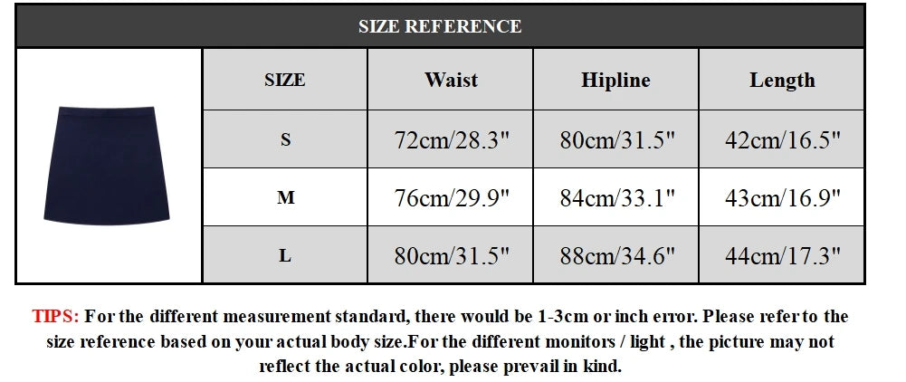 Aiertu  Women Fashion Navy Blue Knitted Straight Mini Skirt Vintage High Elastic Waist Female Chic Lady Skirts Aiertu
