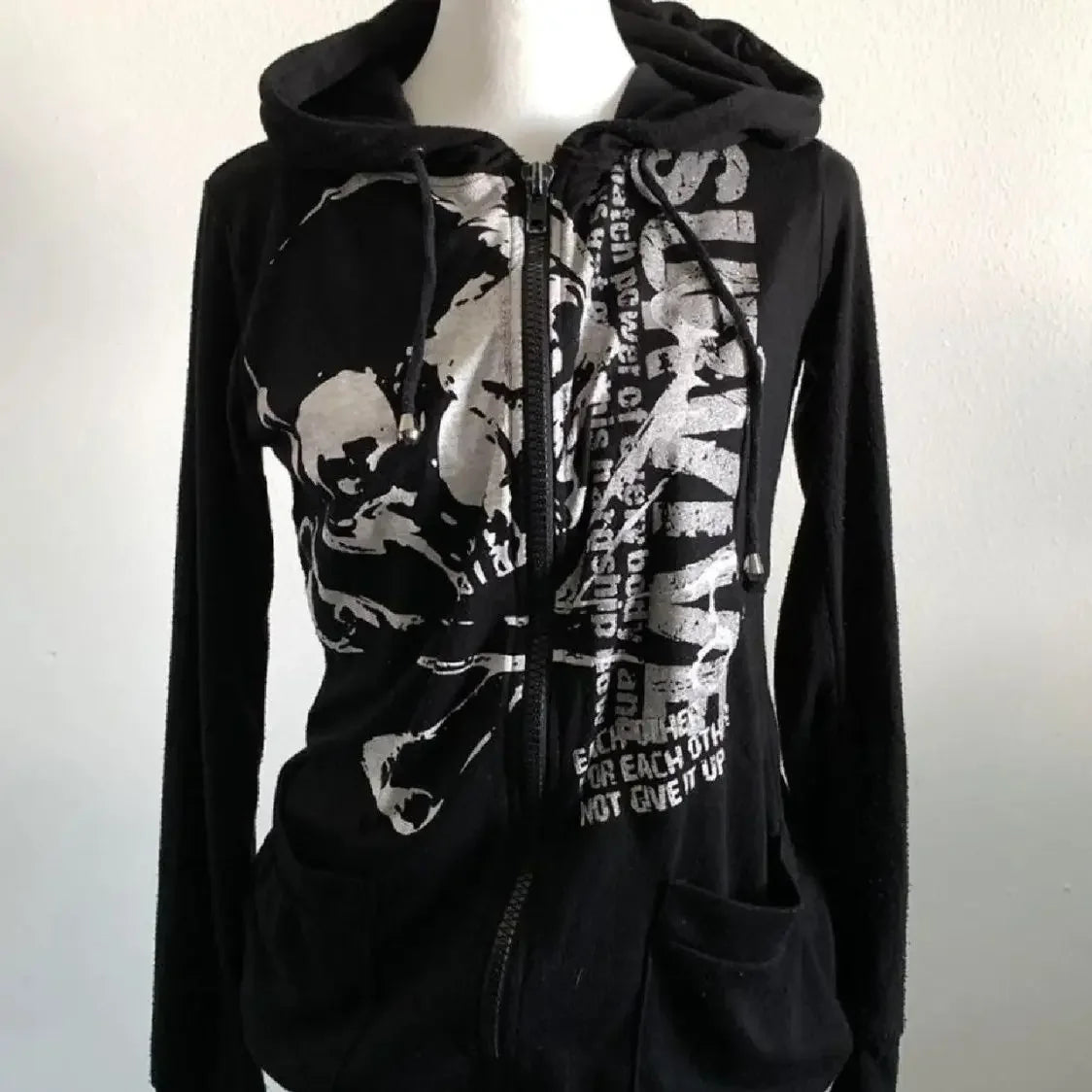 Aiertu  -  Y2K Harajuku Oversized Pattern Print Fashion Design Gothic Sports Hoodie Casual Loose Thick Jacket Harajuku Jacket Aiertu