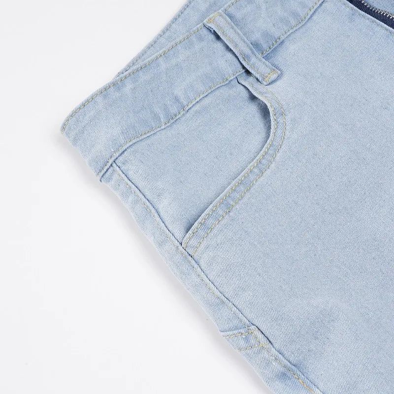 Aiertu  -  Low Rise Jeans 2000s Y2k Bottoms Flare Pants Summer Clothes for Woman Blue Denim Trousers P77-DG42 Aiertu