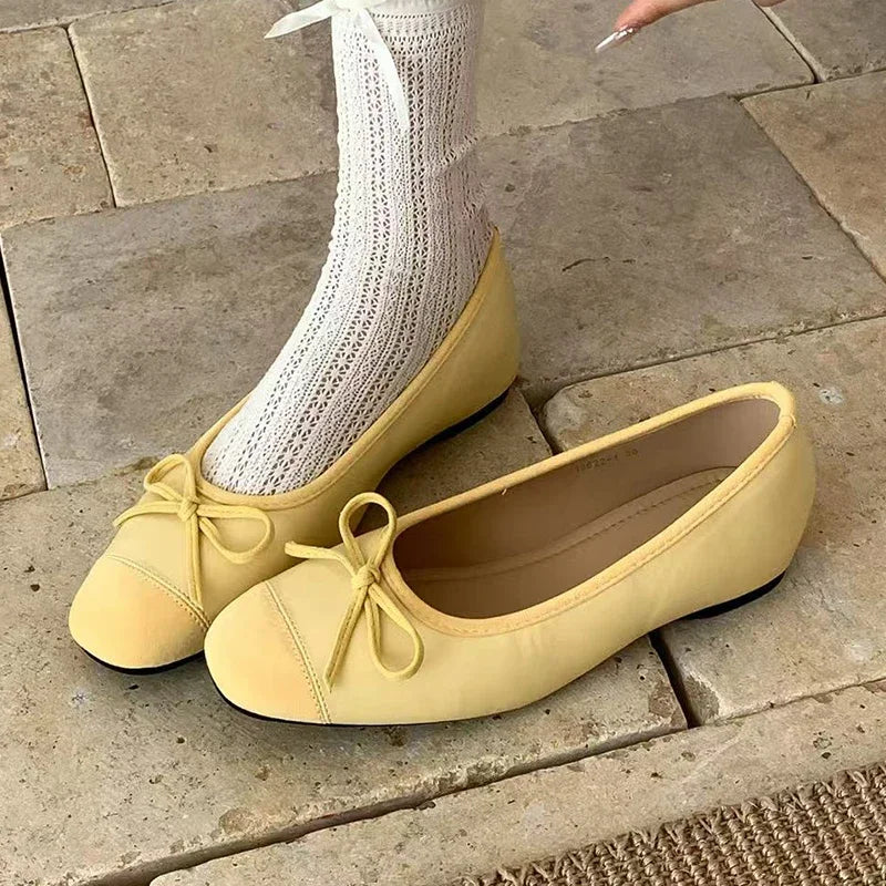 Aiertu  -  Bow Women Ballet Flats Shoes Casual Shallow Loafers Shoes Elegant Women's Sandals 2025 Summer Comfort Sneakers New Woman Shoes Aiertu