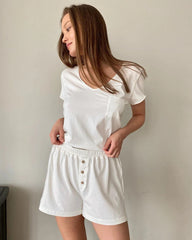 Aiertu  -  Pajamas for Women Homewear V-neck T Shirt ï¼?Shorts 2 Pieces Sets Women Outfits Girls Sleepwear Underwear Aiertu