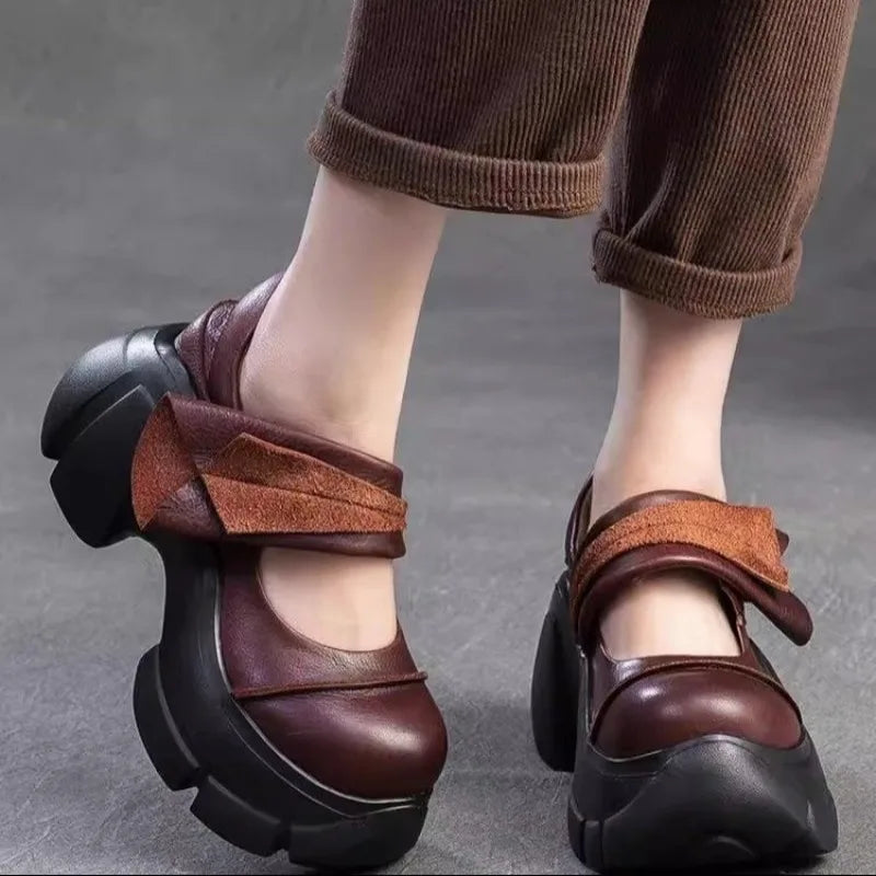 Aiertu  -  New High Heel Women's Sandals Lace-up Platform Shoes Casual Fashion Women's Shoes High Heels Mary Jane Shoes Aiertu