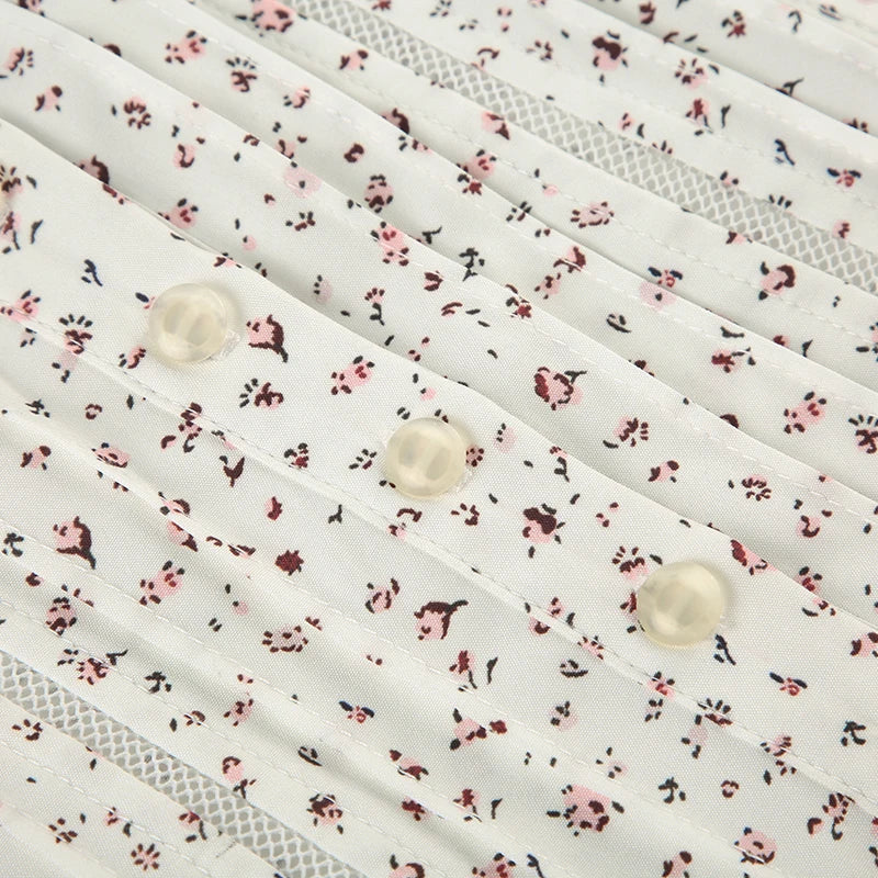 Aiertu  Sweet Floral Print Cute Prairie Chic Women Causal Shirts Summer Fashion Trendy Japan Style Blouses Aiertu