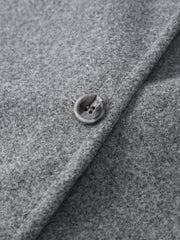 Aiertu  -  Casual Single Button Woolen Coat Women 2026 Long Sleeve Loose Short Autumn Winter Coat Female Elegant Grey Chic V-neck Coats Aiertu