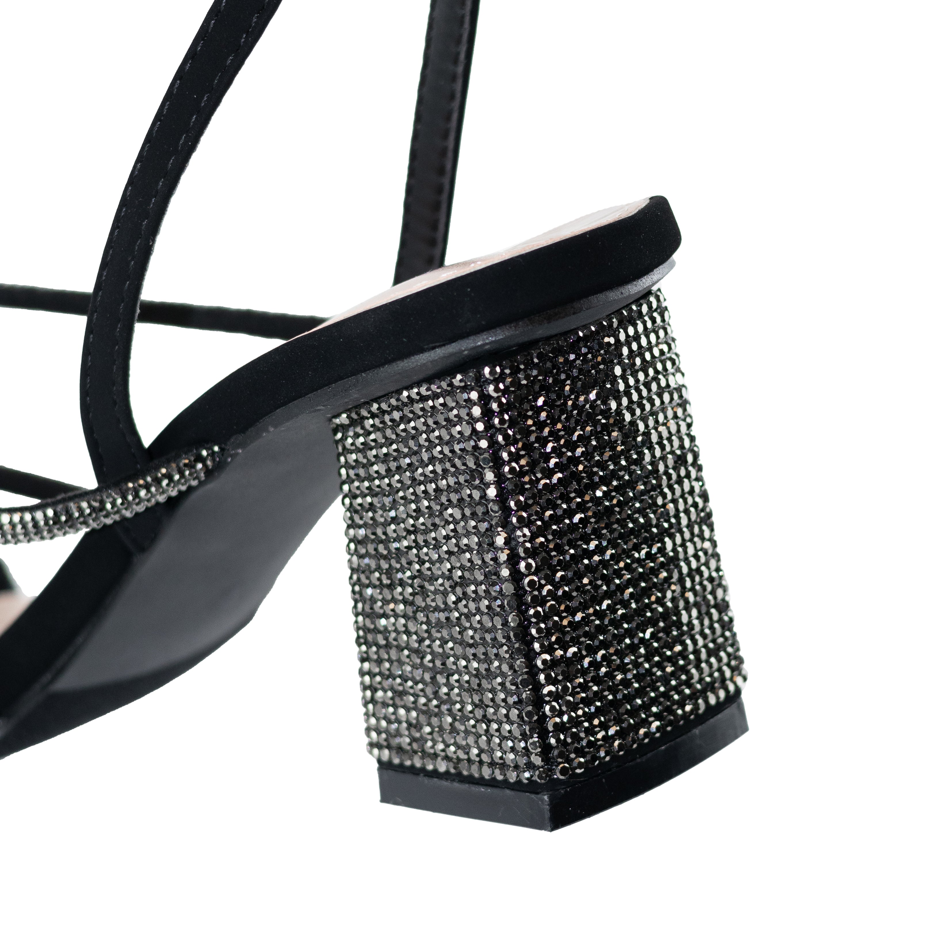 Aiertu  Original - Embellished Ankle Strap Mid Heels Aiertu