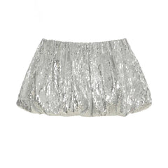 Aiertu  -   Women Y2K Spangly Mini Skirt Stylish Bubble Hems Low Rise Short Skirt Clubwear Aesthetic Sexy Skirts Rave Outfits Aiertu