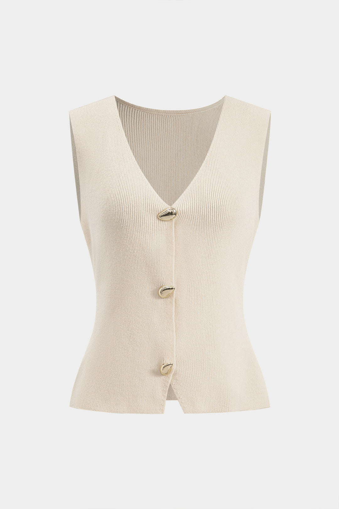 Aiertu  Sweater Metallic Button Tank Top Aiertu
