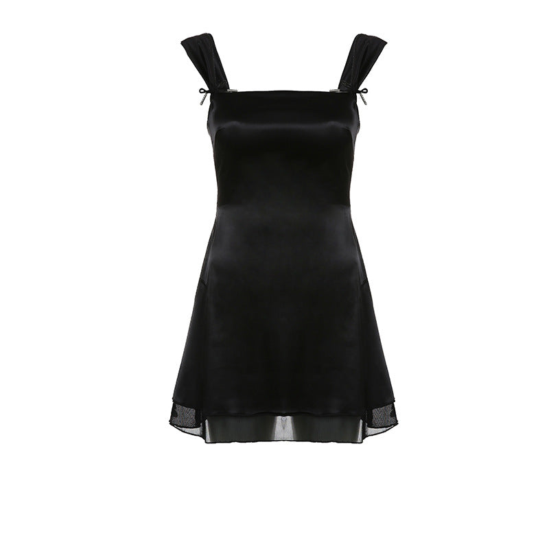 Aiertu - Reversible Sleeveless Black Mini Dress Aiertu