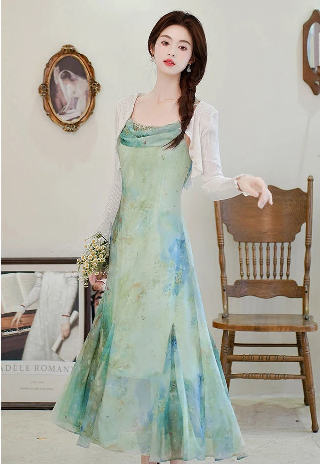 Aiertu  Sea Siren Ethereal Essence Style Dress Aiertu