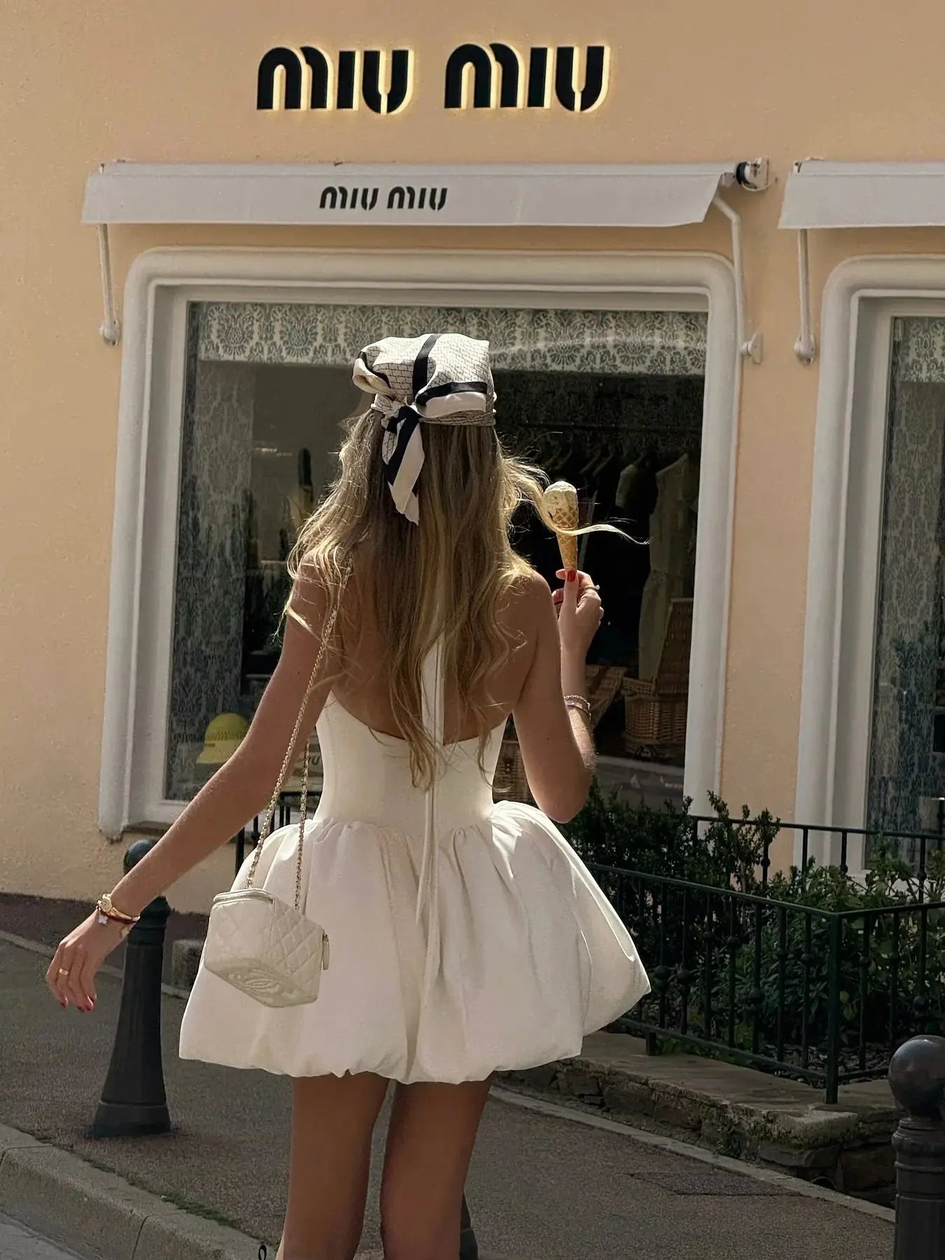 Aiertu  -  Mock-Neck Bubble Mini Dress Women Summer Party Tutu Dresses Ruched Cover Up Elegant Mini Vestidos Holiday Beach Robe Aiertu