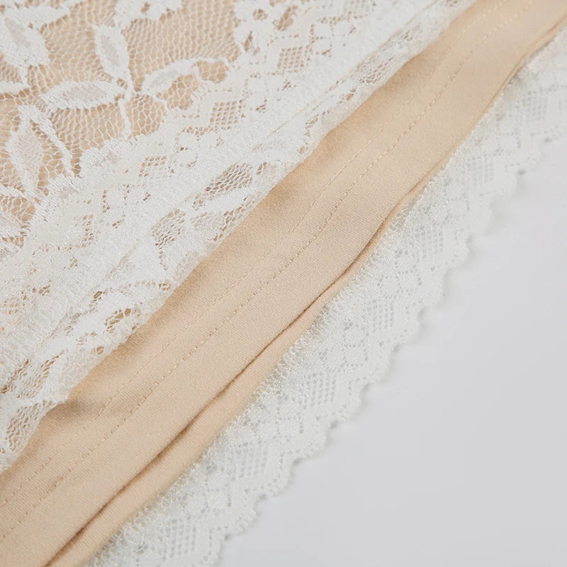 Aiertu  Fashion Lace Sheer Sexy Camisole Dresses Sleeveless Skinny Simple Hotsweet Elegant Mini Dresses Aiertu