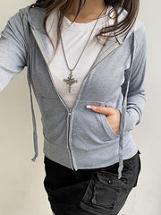 Aiertu  -Zippered Pocket Jacket aiertu