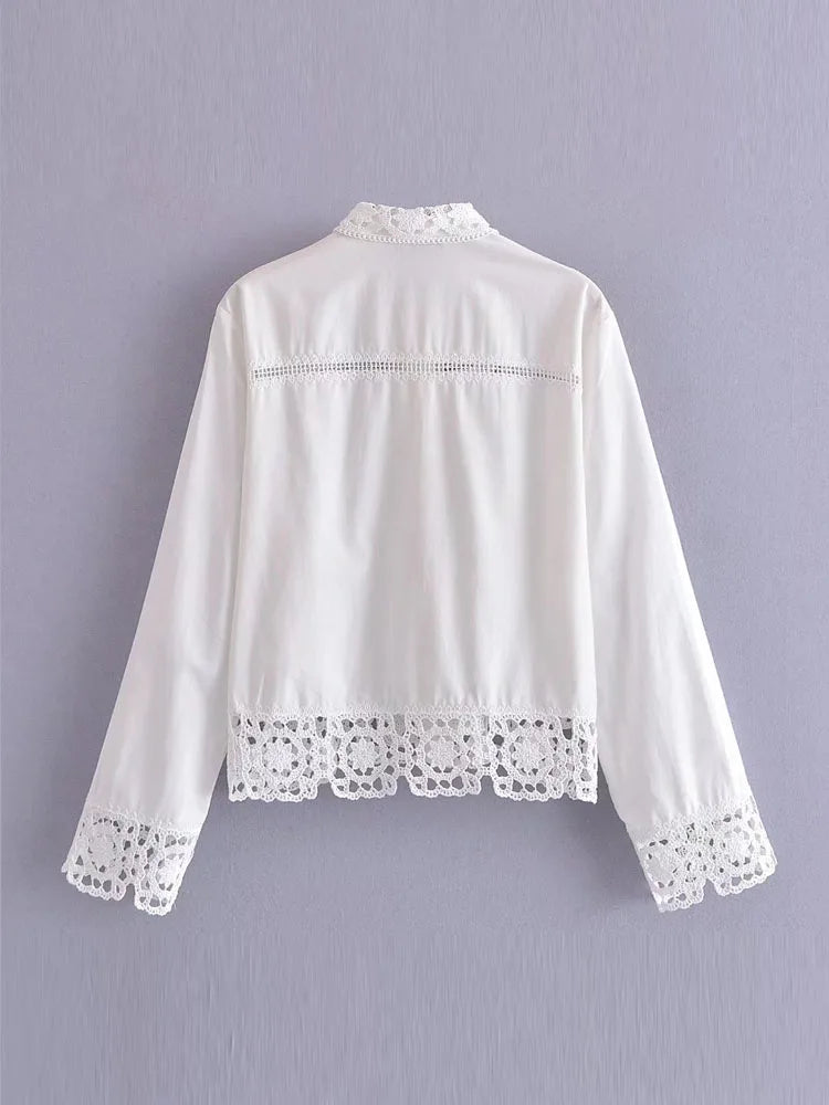 Aiertu  -  Summer Women Sweet Suits 2 piece Sets White Lace Shirts Tops and Shorts Female Fashion Street Two pieces Clothing Aiertu