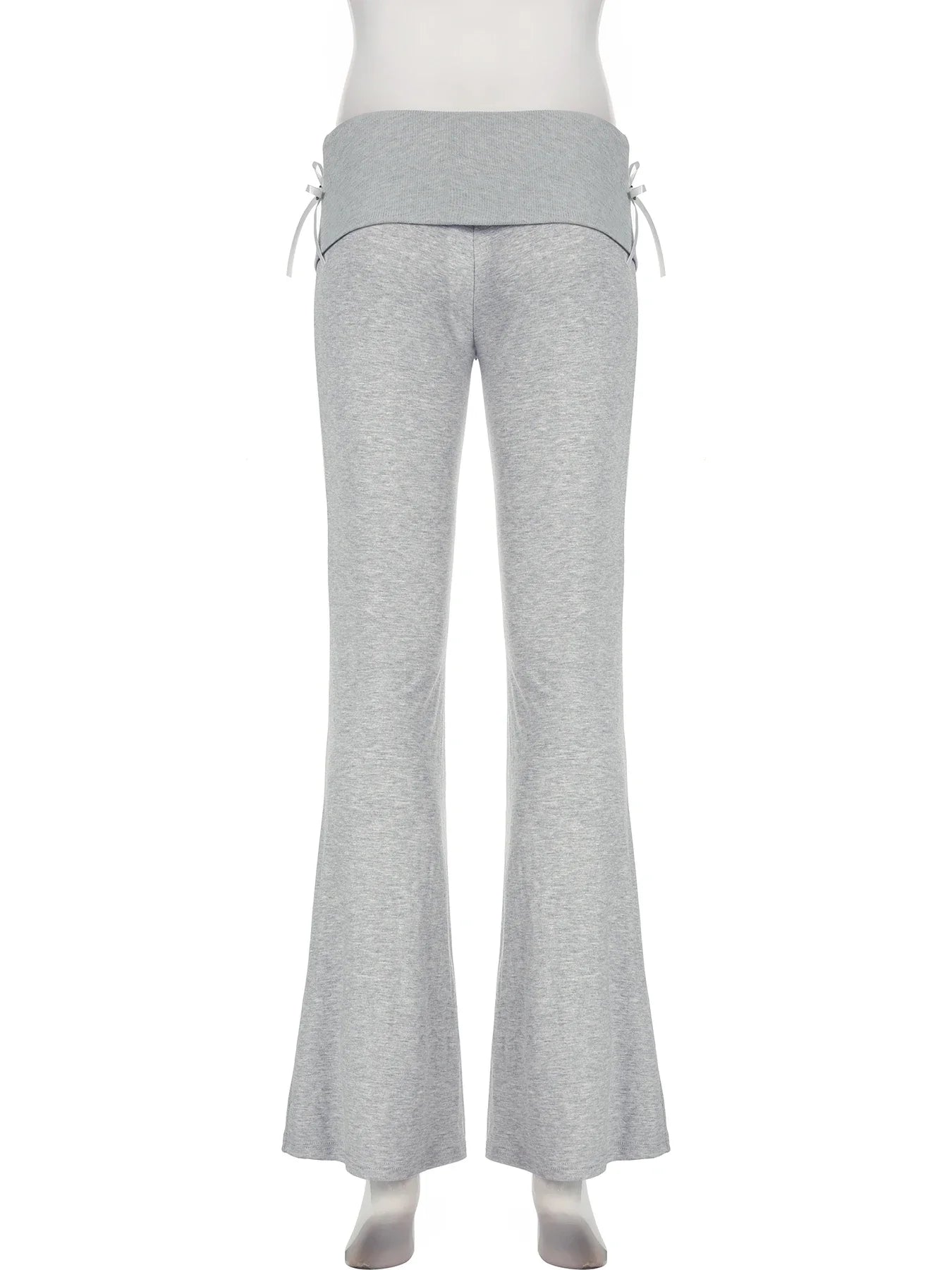 Aiertu  -  Women 2025 Autumn Spring Fashion Streetwear Lady Casual Basic Solid Wide Leg Pants Y2K Slim Low-Waisted Boot Cut Pants Aiertu