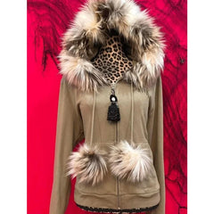 Aiertu  -  American Retro Letter Print Fur Collar Hooded Sweatshirt Women Winter Retro Streetwear Loose Casual Harajuku Zipper Hoodie Aiertu