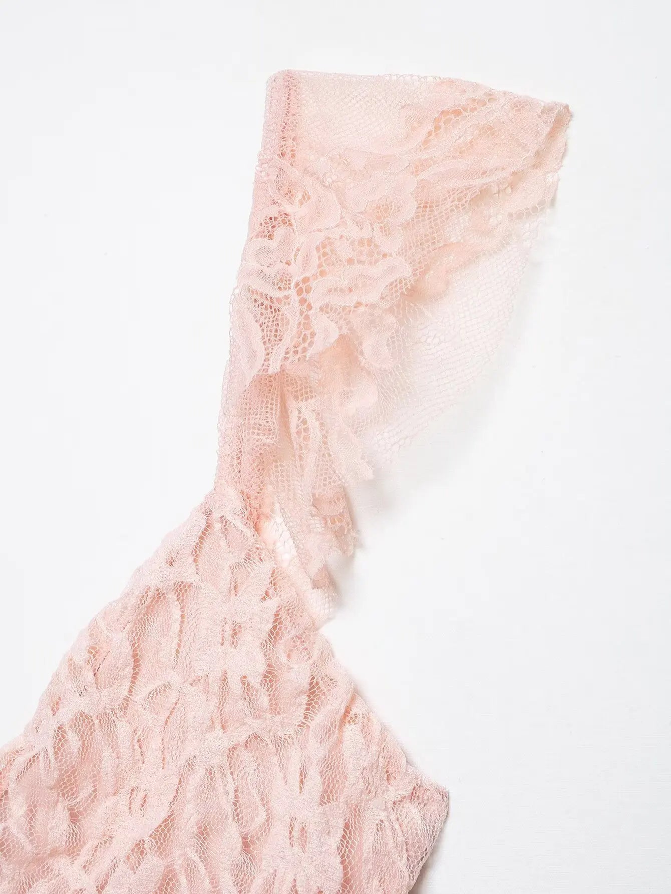 AIERTU  -  Women Sexy Pink Lace Dress V Neck Ruffle Sleeveless Mini Dress Summer Layered Mesh Dress Party Night Clubwear Fairy Dress Aiertu