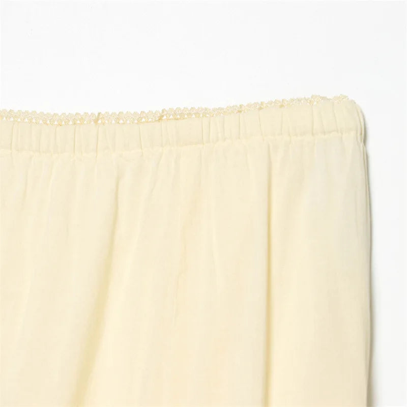 AIERTU  -  French Elegant Layered Midi Skirt Women Fairycore High Waist Pleated Ruffle Skirts Summer Solid Chic Casual A-Line Long Jupe Aiertu