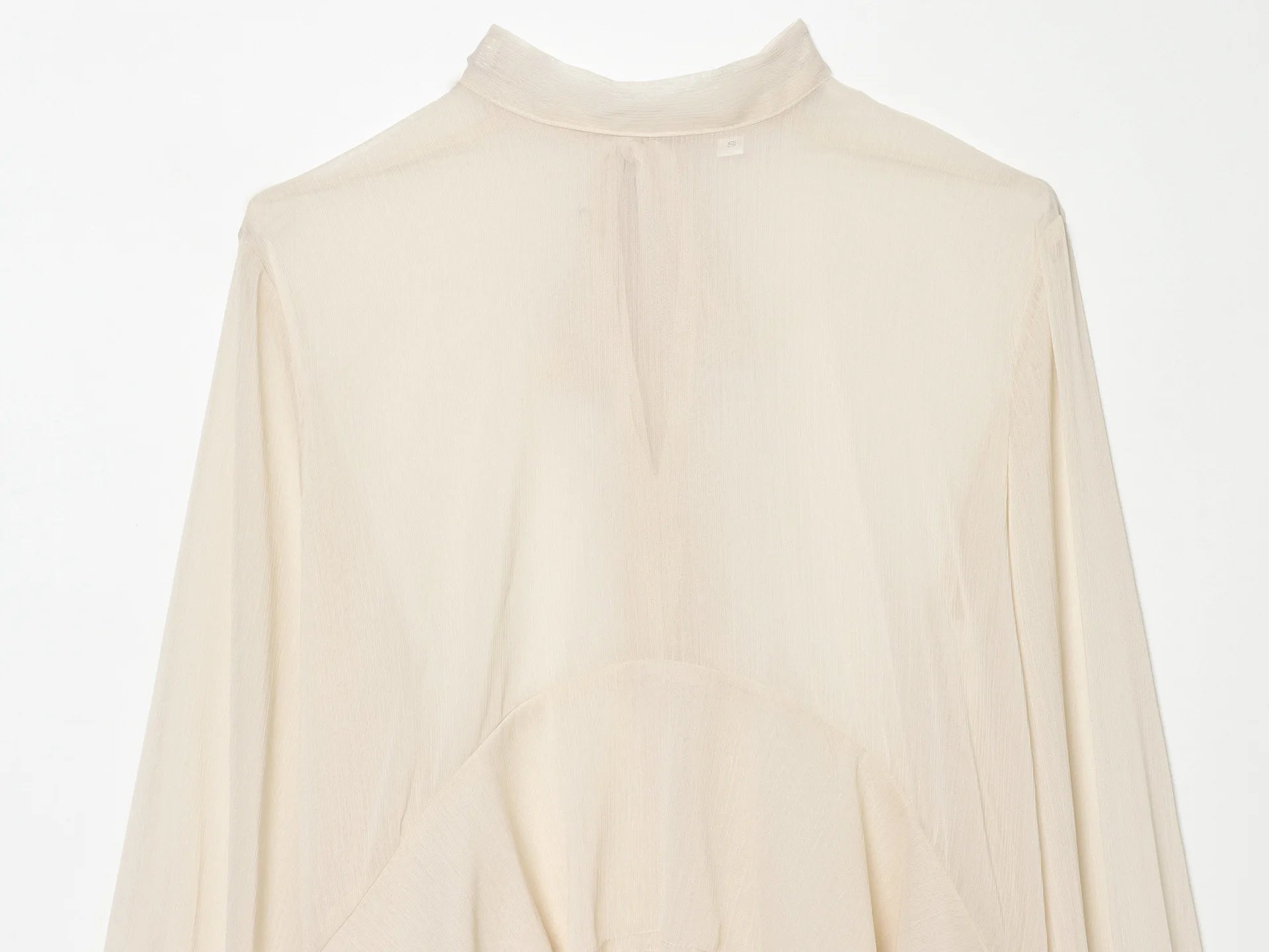AIERTU  -  Elegant Office Lady Silk Satin Blouse Women Summer See Through Flare Cuff Shirt Solid White Bow Tie Tops Chic Workwear Robe Aiertu
