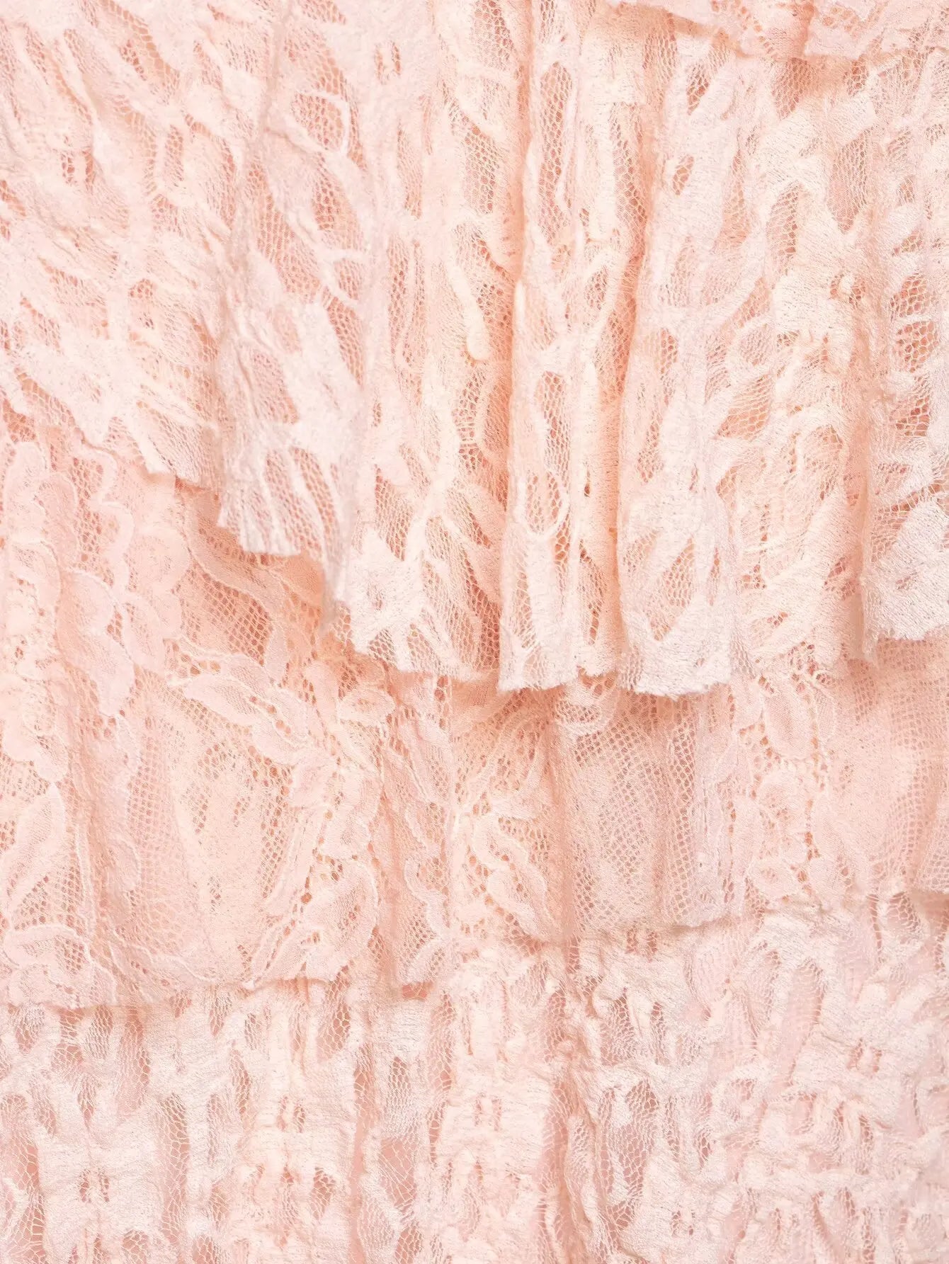 AIERTU  -  Women Sexy Pink Lace Dress V Neck Ruffle Sleeveless Mini Dress Summer Layered Mesh Dress Party Night Clubwear Fairy Dress Aiertu