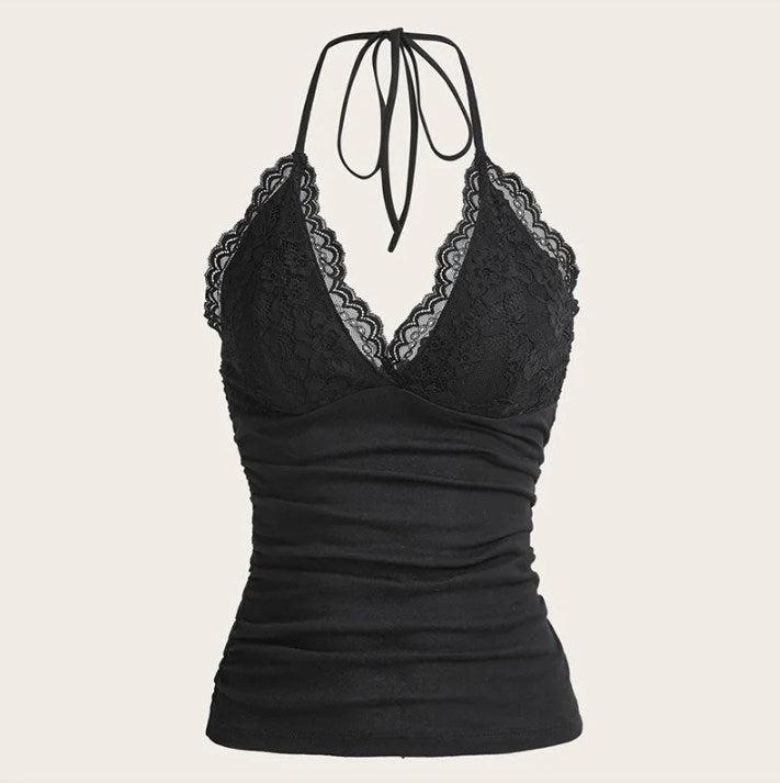 Aiertu  Bandage Strings Sleeveless Backless Slip Crop Top Solid New Year Fashion Women Cute Elegant Streetwear Corset Y2K Aiertu