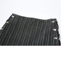 Aiertu Y2k Pleated Skirt Women Sexy High Waist Grey Stripe Bandage Mini Skirts Summer New A Line Skirt Vintage Harajuku Streetwar Aiertu