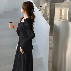 Aiertu Backless Sexy Vintage Fairy Dress Women Sweet Elegant Princess Evening Party Dresses Female Casual Korean Long Sleeve Chic Dress Aiertu