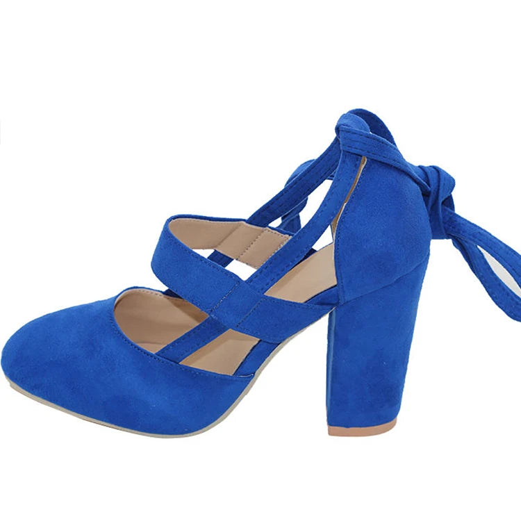 Aiertu Women Pumps Plus Size 35-43 Women Heels Chaussures Femme Gladiator Summer High Heels For Party Wedding Shoes Women Thick Heels Aiertu