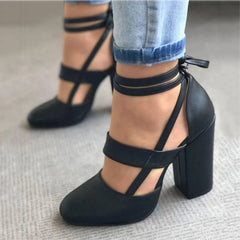 Aiertu Women Pumps Plus Size 35-43 Women Heels Chaussures Femme Gladiator Summer High Heels For Party Wedding Shoes Women Thick Heels Aiertu