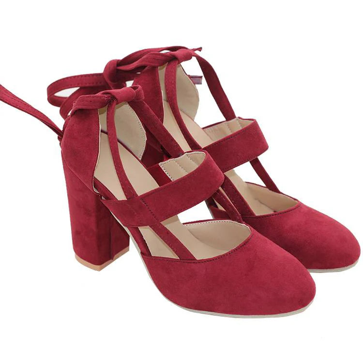 Aiertu Women Pumps Plus Size 35-43 Women Heels Chaussures Femme Gladiator Summer High Heels For Party Wedding Shoes Women Thick Heels Aiertu