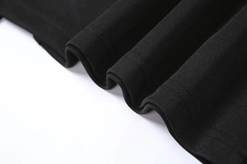 AIERTU  - Summer Dress Spaghetti Straps Halter Deep V Neck Cut Out Long Side Split Dresses For Women Sexy Party Vestidos Black Aiertu