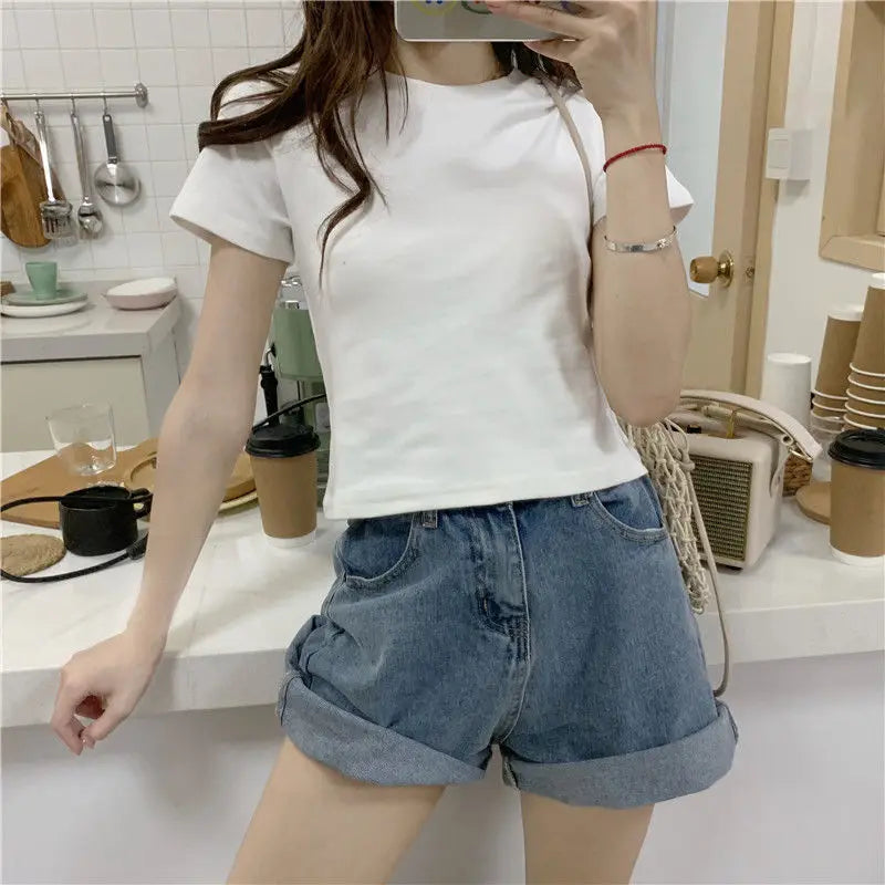 Aiertu Pure Cotton Tops Autumn Korean Lantern Puff Sleeve T-shirt Aesthetic Women's T Shirts Winter Woman Tshirts Clothing Long aiertu