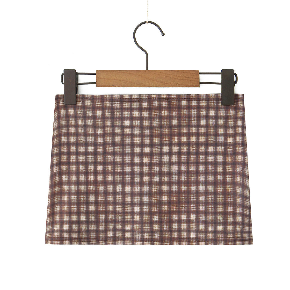 Aiertu black sweater dress outfit Autumn American Plaid Printed Hot Girl Sexy Low Waist Mini Hip Skirt Casual Skirt aiertu