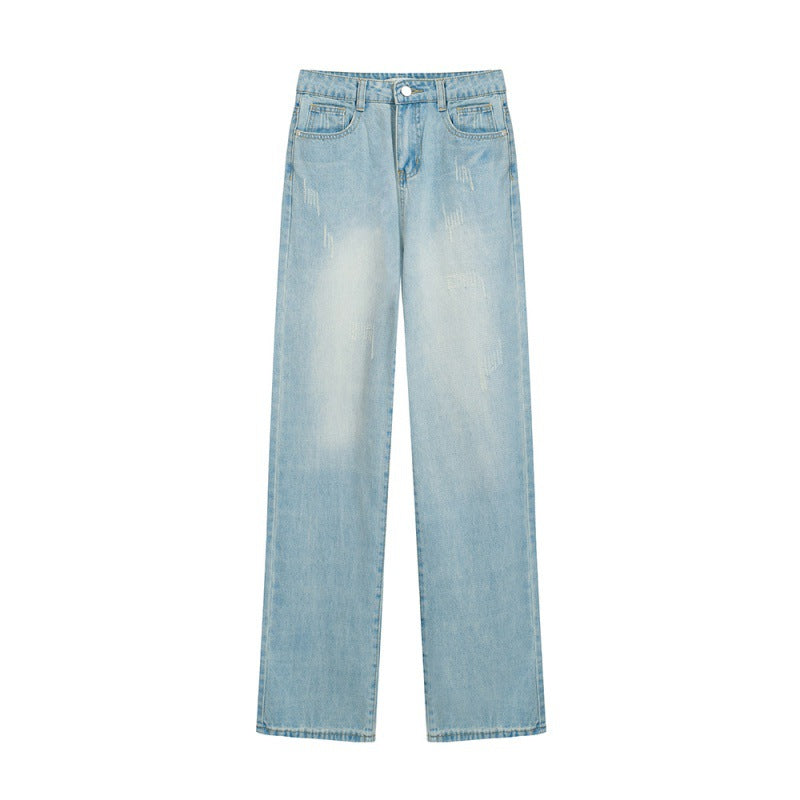 Aiertu Fall Retro Wide-Leg Jeans Women's Loose Slimming Pants Wide-Leg Pants aiertu