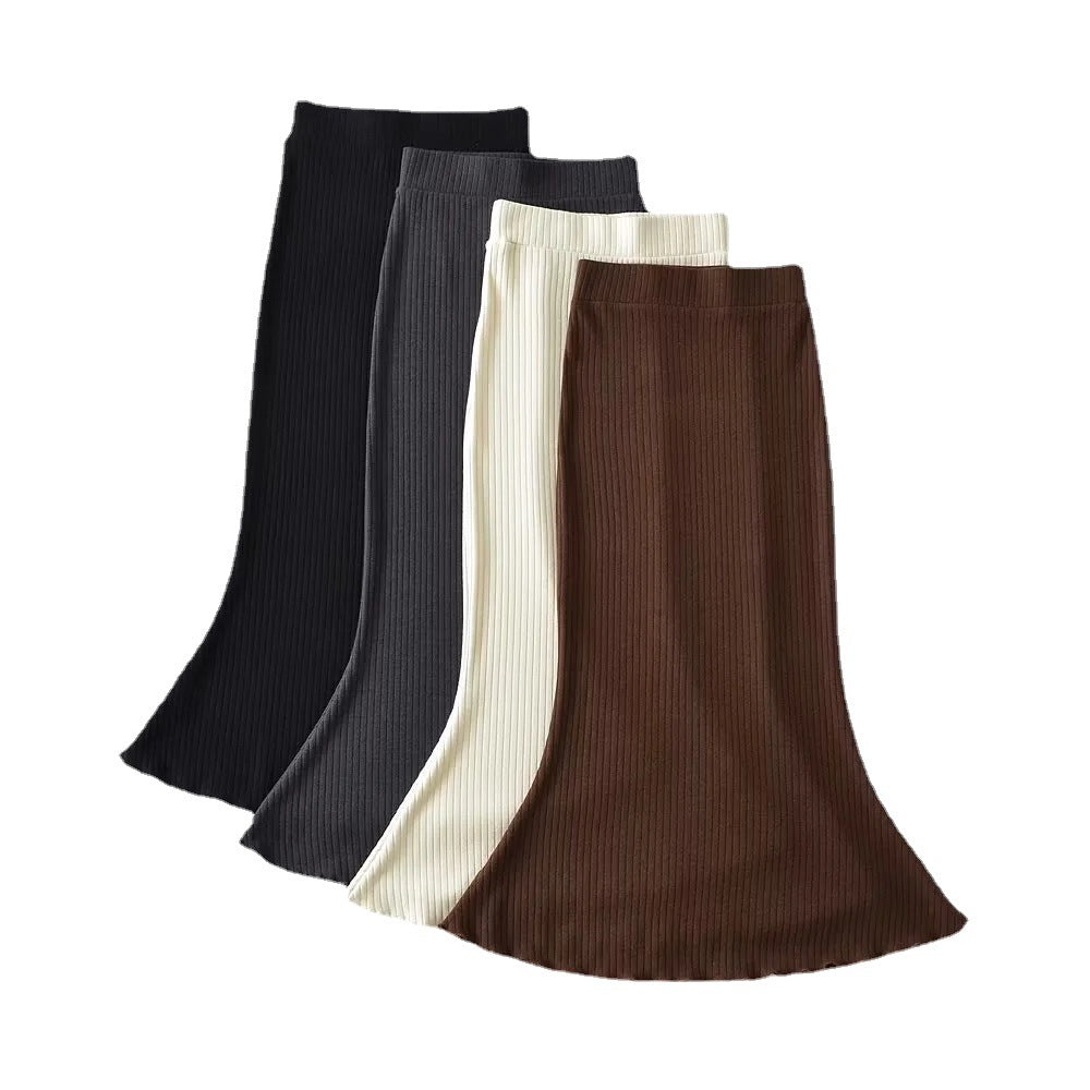 Aiertu fashion outfits Gentle Sheath Fishtail Skirt for Women Spring Ins Blogger High Waist Slim Mid-Length Skirt aiertu
