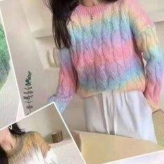 Aiertu trending fall outfits Spring and Autumn Gradient Retro Japanese Style Lazy Style Sweater Women's Korean Style Niche Fashion aiertu