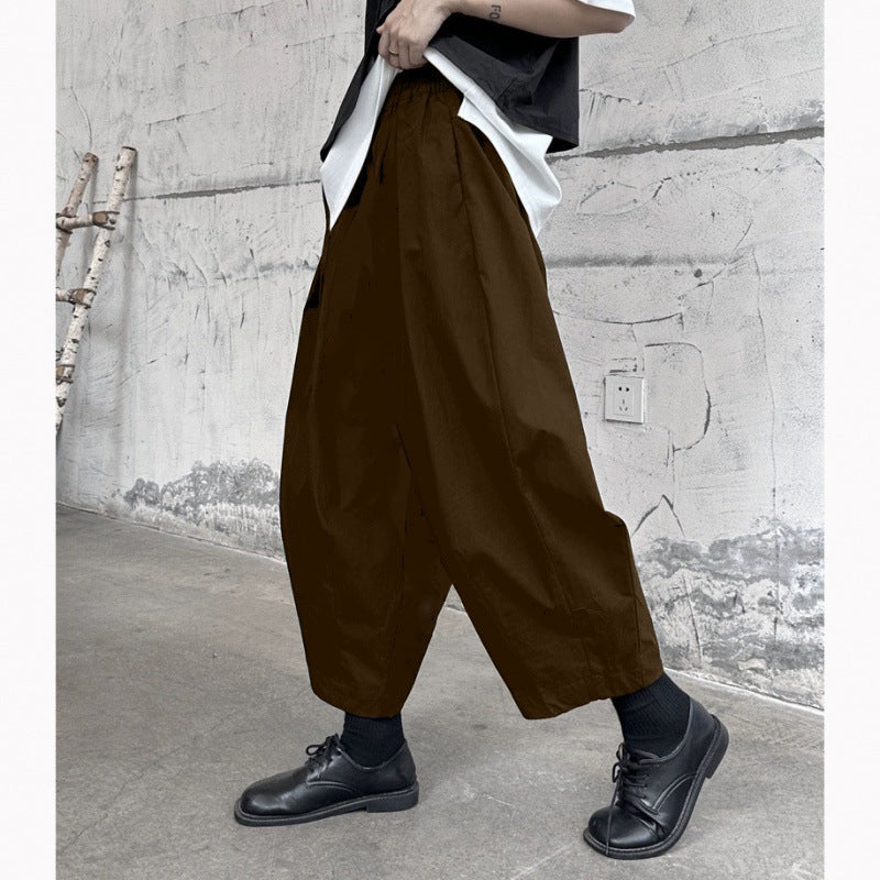 Aiertu trashy outfits Artistic Cotton and Linen Wide-Leg High Waist Cropped Overalls for Women Summer Loose Small Casual Harem Bloomers aiertu