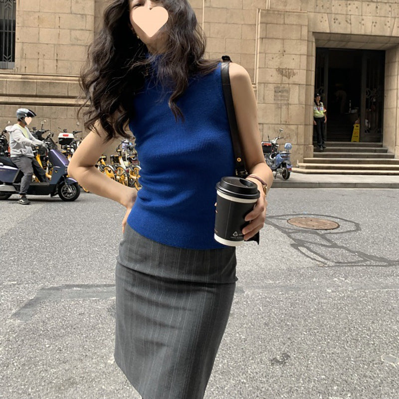 Aiertu curvy casual outfits French Retro Style High Waist Sheath Skirt Women's Autumn Slim Slimming Elegant Fashion Skirt aiertu
