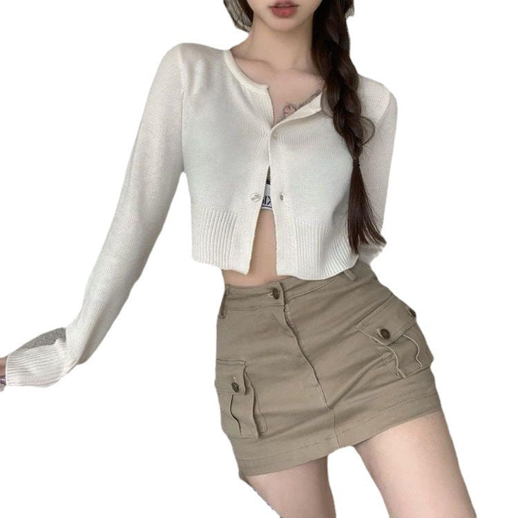 Aiertu joker costume female outfit Autumn Skirt Ins Fashionable Workwear Skirt Women's Khaki Hot Girl High Waist Slimming Sheath Skirt aiertu