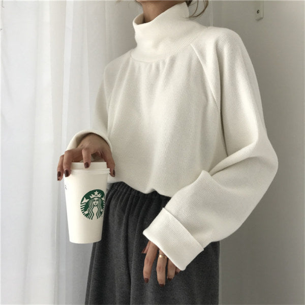 Aiertu comfy outfits winter Autumn and Winter De Velvet Fabric Basic Loose Long-Sleeved T-shirt Women's Raglan Sleeve Top Bottoming Shirt aiertu