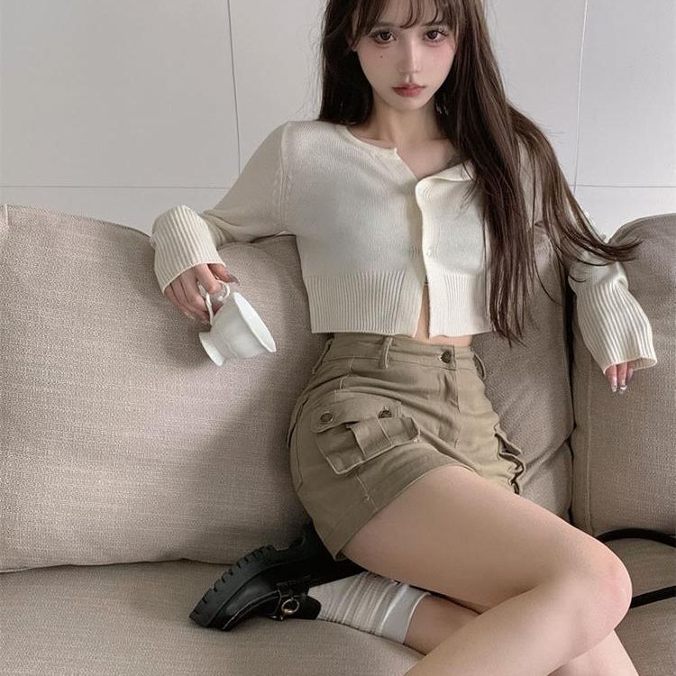 Aiertu joker costume female outfit Autumn Skirt Ins Fashionable Workwear Skirt Women's Khaki Hot Girl High Waist Slimming Sheath Skirt aiertu