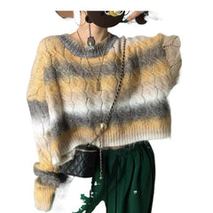 Aiertu trending fall outfits Spring and Autumn Gradient Retro Japanese Style Lazy Style Sweater Women's Korean Style Niche Fashion aiertu